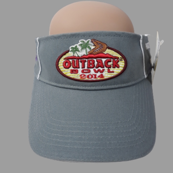 Nat SunNWT Outback Bowl 2014 Iowa vs LSU visor cap - Picture 12 of 12